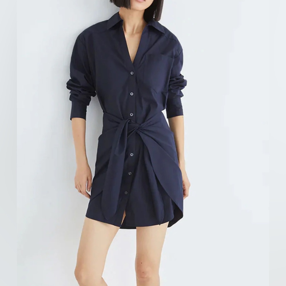 Veronica Beard Navy Roanoke Shirtdress Sixe 00 (S/M)